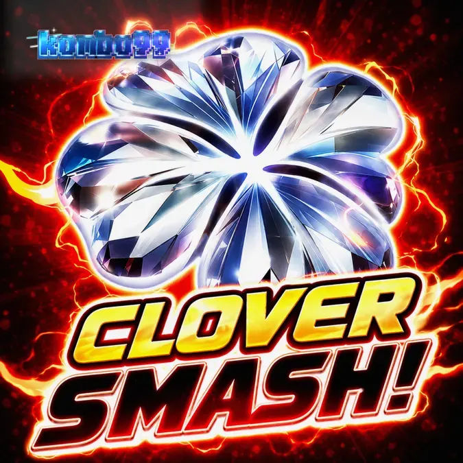 Tampilan visual slot Clover Smash dengan simbol semanggi yang bersinar